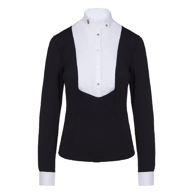 Cavalleria Toscana Technical Long Sleeve Competition Shirt Elegant Button-Down Short Shirt