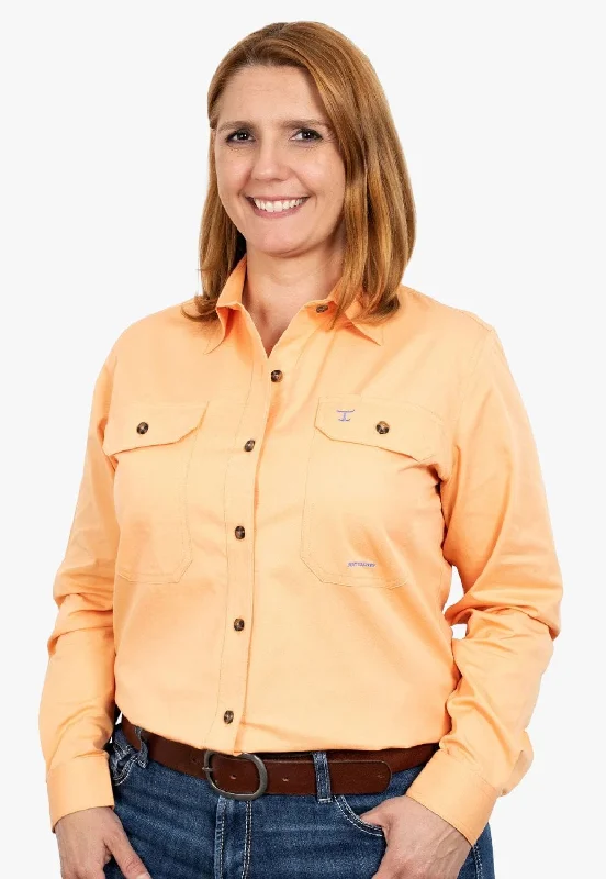 Just Country Womens Brooke Work Shirt JC50502 Modern Short Sleeve Top