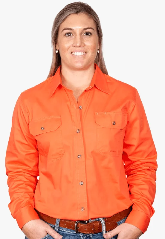 Just Country Womens Brooke Work Shirt JC50502 Classic Basic Short Shirt