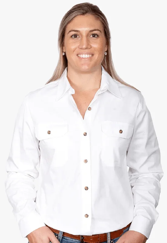 Just Country Womens Brooke Work Shirt JC50502 Casual Boxy Short Shirt