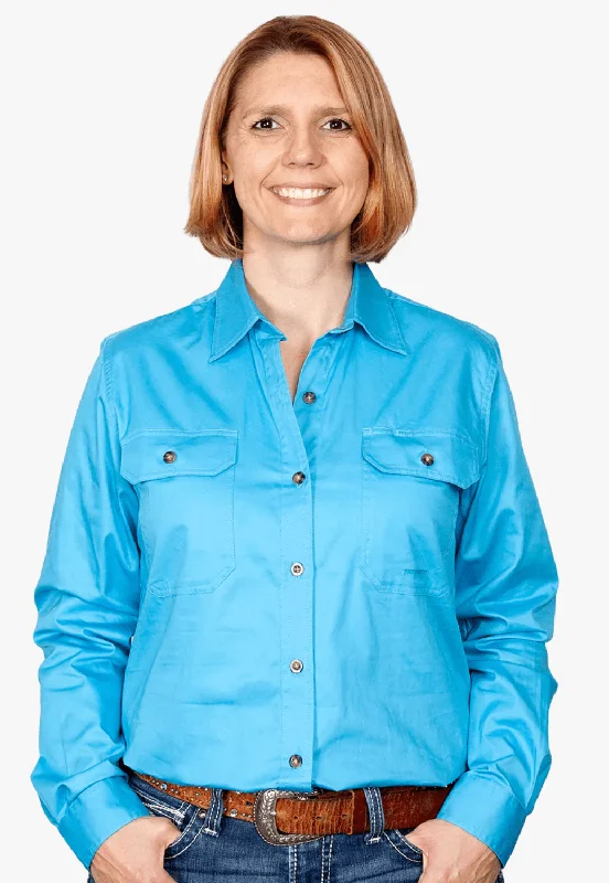 Just Country Womens Brooke Work Shirt JC50502 Elegant Silk Short Shirt