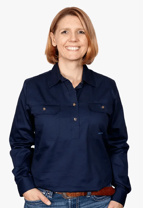 Just Country Womens Jahna Work Shirt JC50505 Soft Flowing Short Shirt