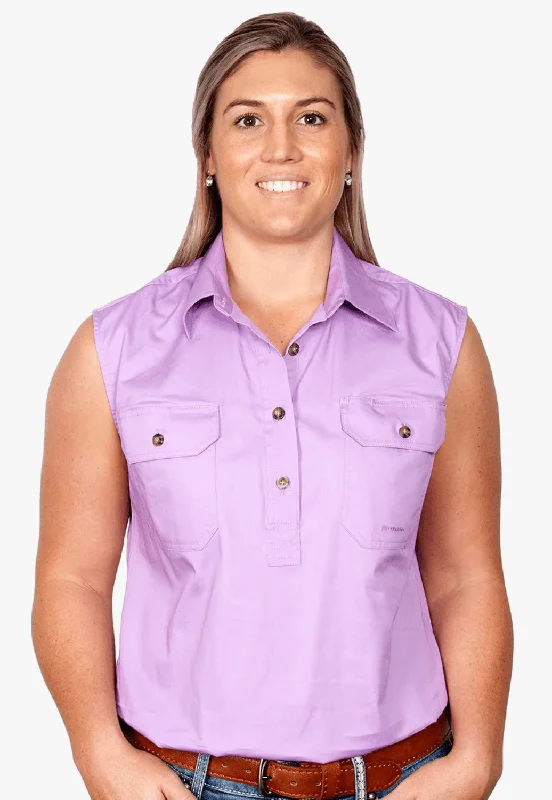 Just Country Womens Kerry Work Shirt JC50503 Comfortable Ribbed Short Sleeve