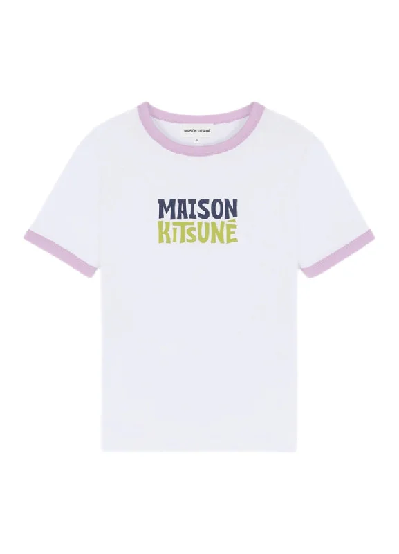 Maison Kitsune Ringer Tee-Shirt Soft Flowing Short Shirt