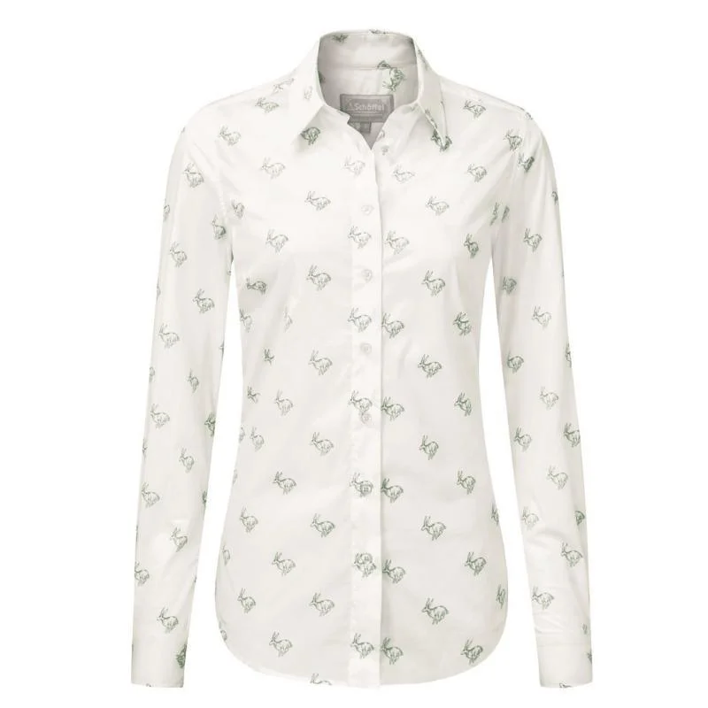 Schoffel Ladies Norfolk Shirt - Cedar Hare Trendy Print Short Sleeve