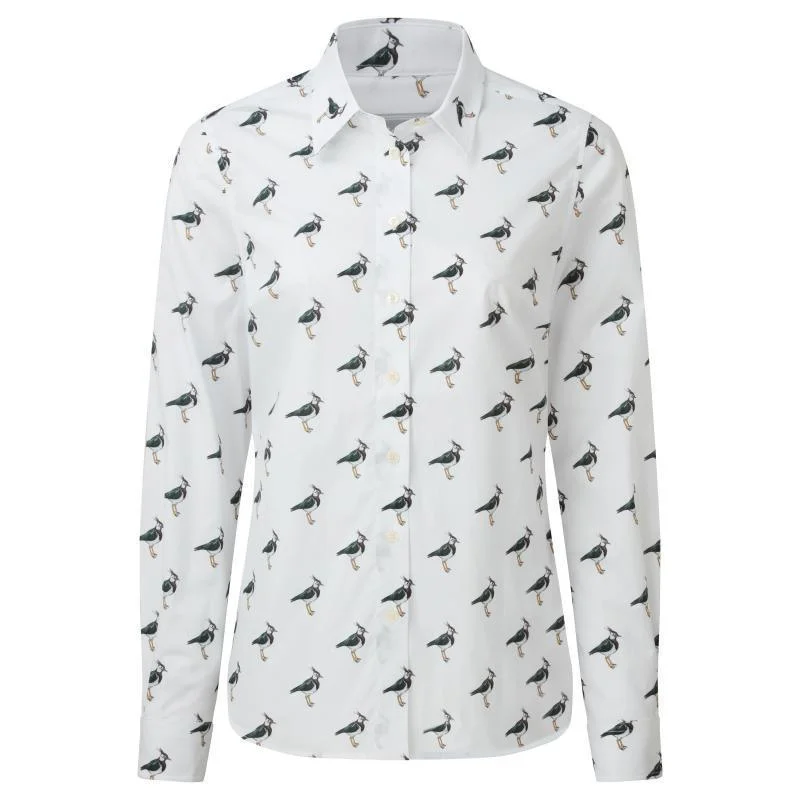 Schoffel Ladies Norfolk Shirt - Lapwing Print Trendy Summer Short Sleeve