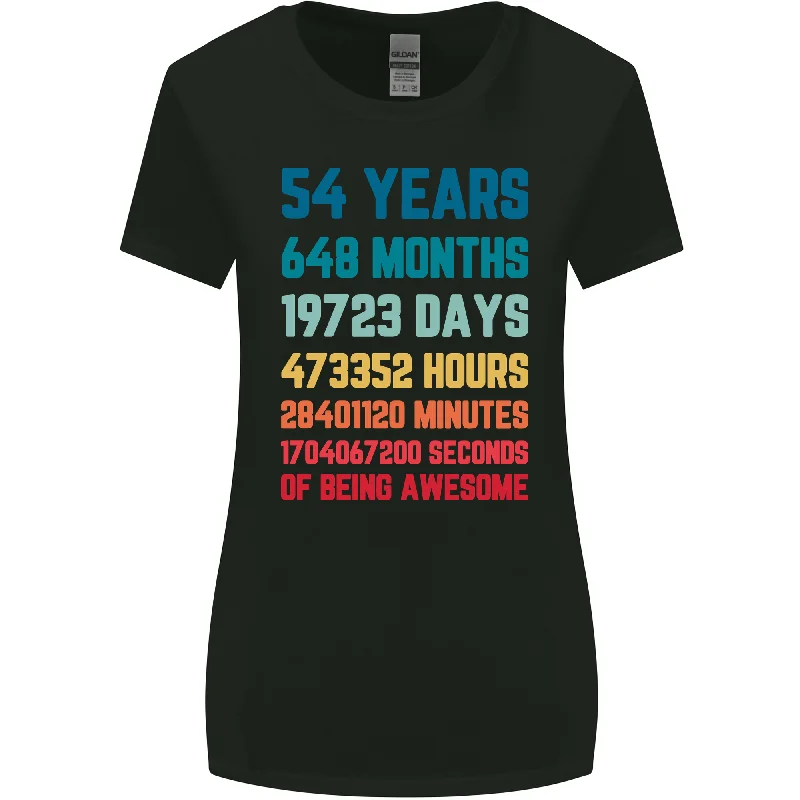 54th Birthday 54 Year Old Womens Wider Cut T-Shirt Fleece Fabric Down Fabric Feather Fabric