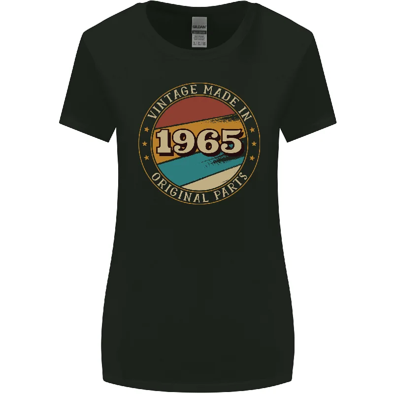 58th Birthday  Vintage Made In 1965 Womens Wider Cut T-Shirt Solid Print Embellished