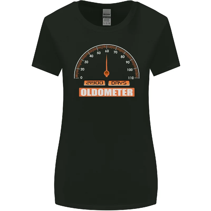 60th Birthday 60 Year Old Ageometer Funny Womens Wider Cut T-Shirt Cozy Warm Stylish