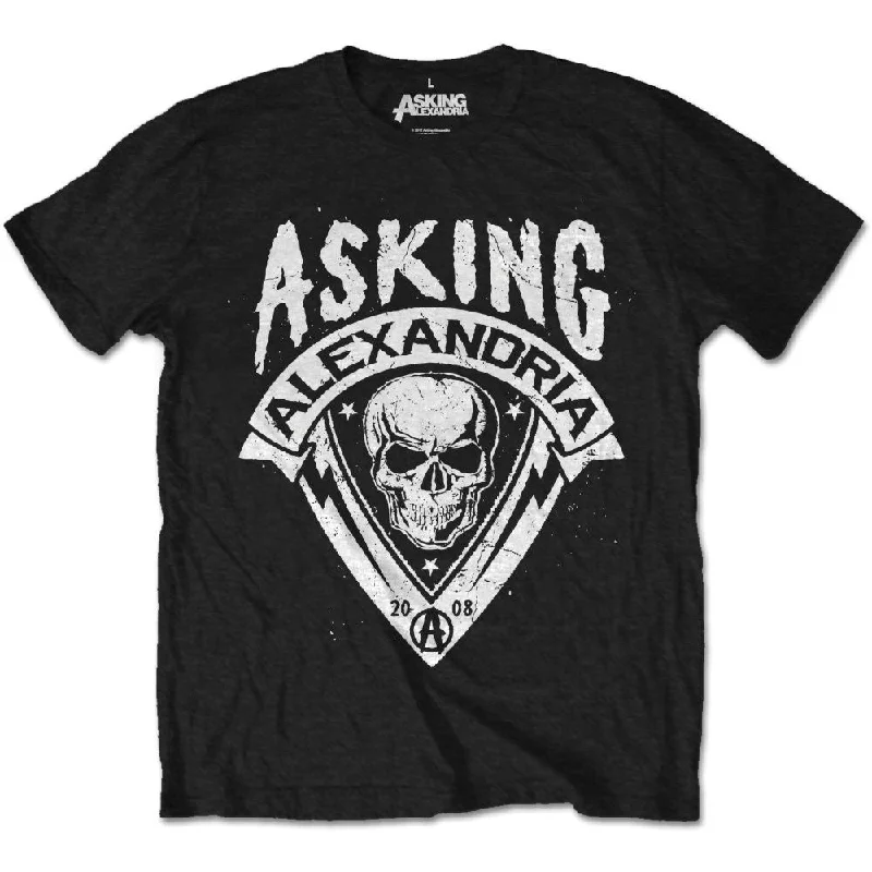 Asking Alexandria | Official Band T-Shirt | Skull Shield Modern Contemporary Chic