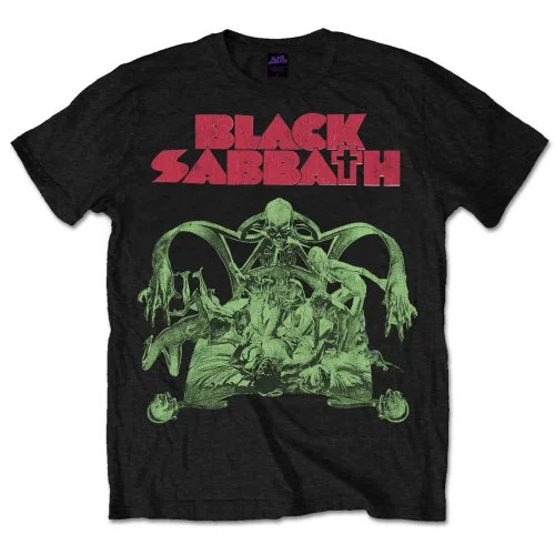 Black Sabbath | Official Band T-Shirt | Sabbath Cut-out Jersey Fabric Tulle Fabric Batik Fabric