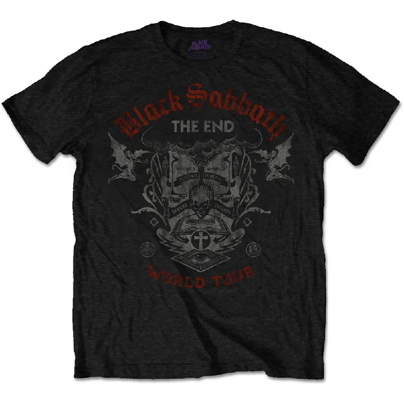 Black Sabbath T-Shirt: The End Reading Skull Modern Contemporary Chic