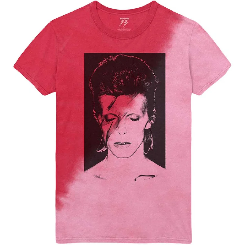 David Bowie | Official Band T-shirt | Aladdin Sane (Wash Collection) Lace Blend Ribbed Blend Corduroy Blend