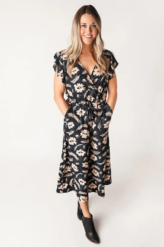 Chalk and Notch Orchid Midi Dress Stylish Tiered Midi Dress