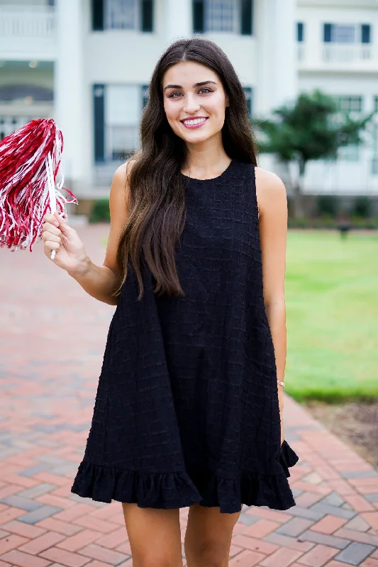 Eleanor Mini Dress - Black Chic Sleeveless Mini Dress