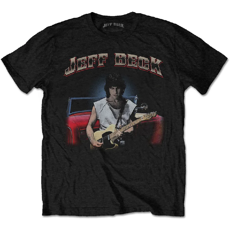 Jeff Beck | Official Band T-Shirt | Hot Rod Ribbed T-Shirt High Neck Heavyweight