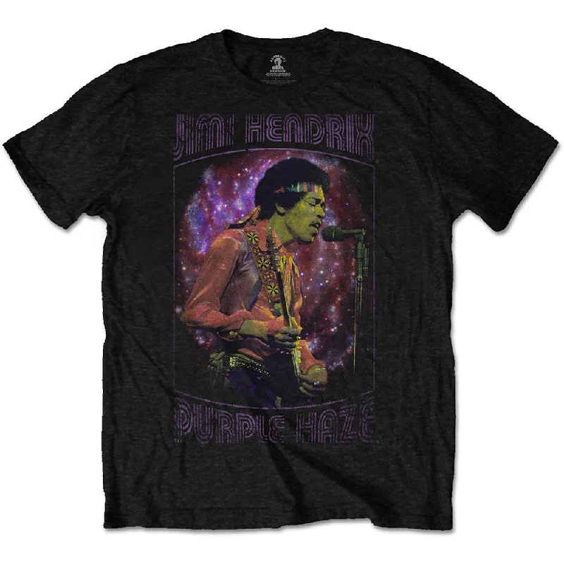 Jimi Hendrix | Official Band T-Shirt | Purple Haze Frame Collared Crew Neck Turtle Neck Jimi Hendrix | Official Band T-Shirt | Purple Haze Frame Collared Crew Neck Turtle Neck