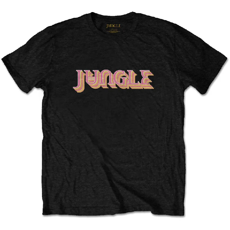 Jungle | Official Band T-Shirt | Colour Logo Polka Dot Checkered Tartan