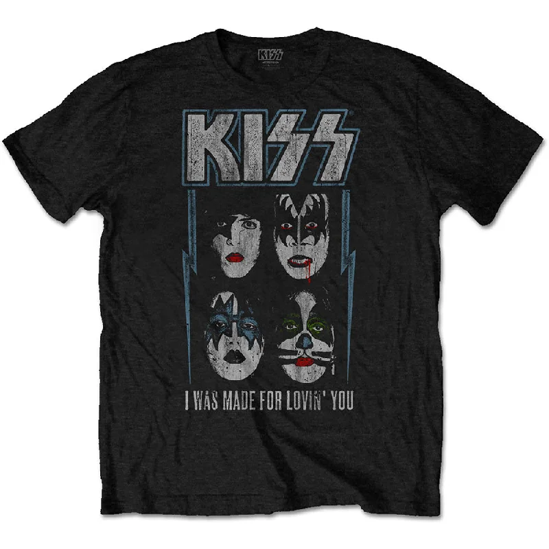 KISS | Official Band T-Shirt | Made For Lovin' You Fleece Fabric Down Fabric Feather Fabric KISS | Official Band T-Shirt | Made For Lovin' You Fleece Fabric Down Fabric Feather Fabric