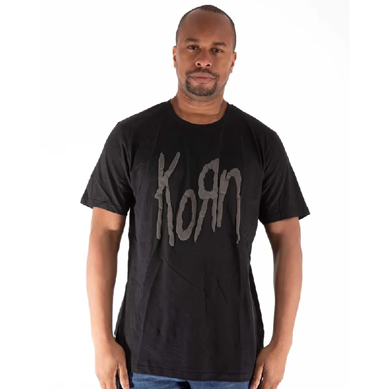 Korn Unisex Hi-Build T-Shirt: Logo Collared Crew Neck Turtle Neck