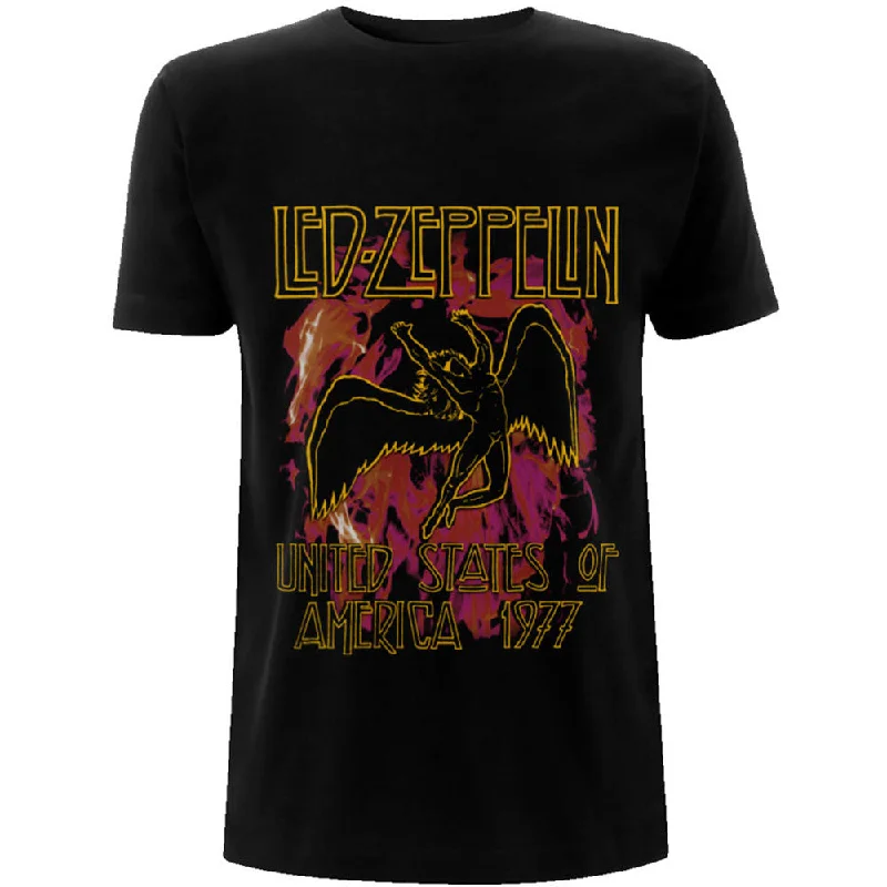 Led Zeppelin | Official Band T-Shirt | Flames Modern Contemporary Chic