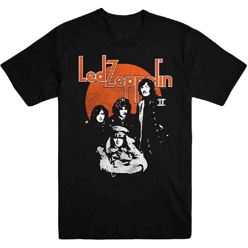 Led Zeppelin | Official Band T-Shirt | Orange Circle Chenille Brocade Lace