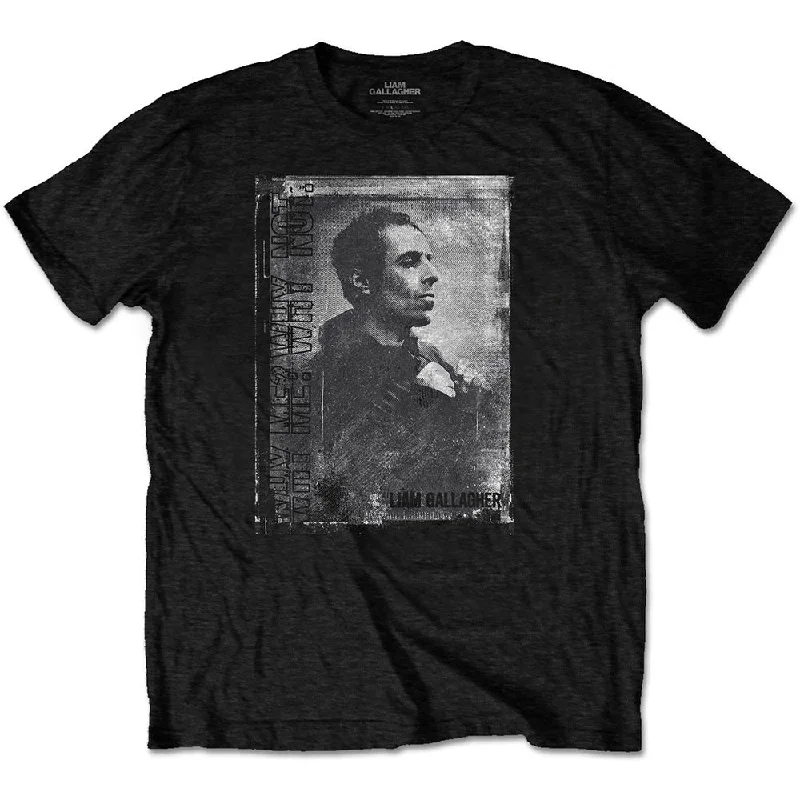 Liam Gallagher | Official Band T-Shirt | Monochrome Solid Color Striped Floral