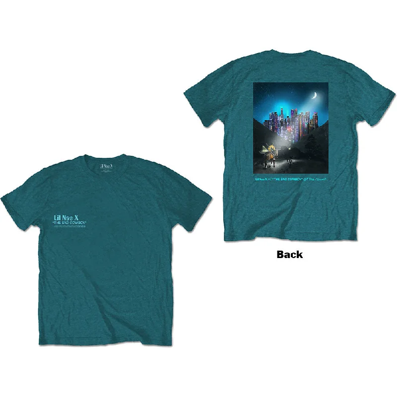Lil Nas X | Official Band T-Shirt | Album (Back Print) (Small) V-Neck T-Shirt Long Sleeve Cotton Lil Nas X | Official Band T-Shirt | Album (Back Print) (Small) V-Neck T-Shirt Long Sleeve Cotton