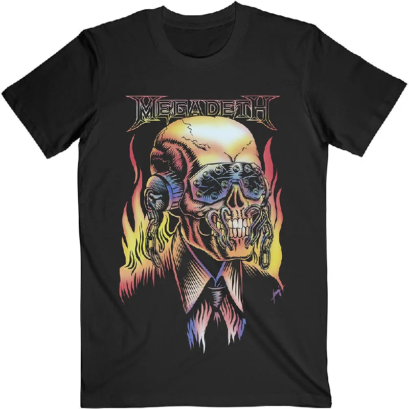 Megadeth | Official Band T-Shirt | Flaming Vic Rayon Fabric Velvet Fabric Corduroy Fabric Megadeth | Official Band T-Shirt | Flaming Vic Rayon Fabric Velvet Fabric Corduroy Fabric