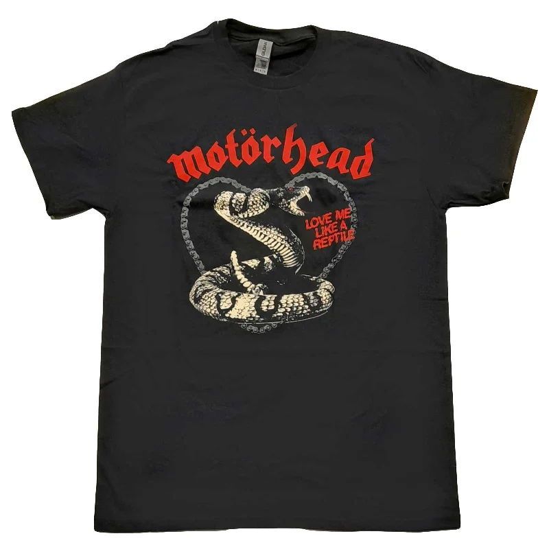 Motorhead | Official Band T-Shirt | Love Me Like A Reptile Handmade Hand-knitted Hand-woven