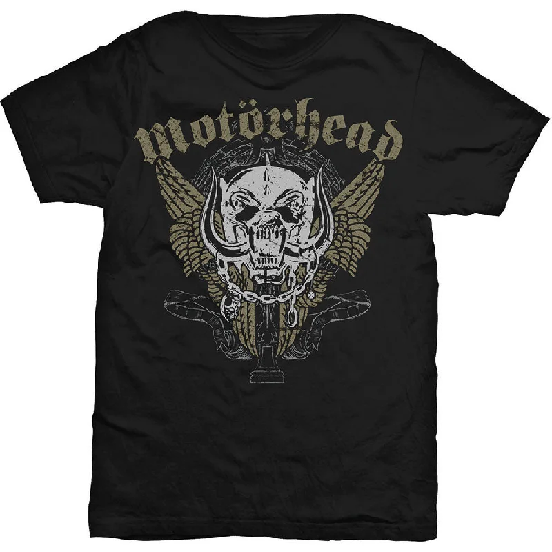 Motorhead | Official Band T-Shirt | Wings Collared Crew Neck Turtle Neck