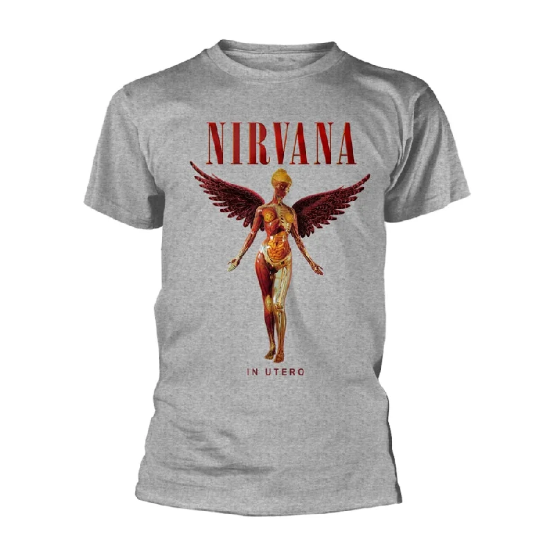 Nirvana | Official Band T-Shirt | In Utero (sport grey) Mesh Blend Leather Blend Suede Blend