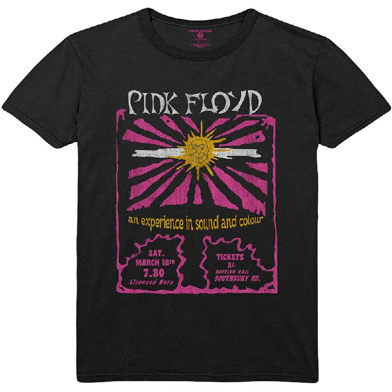 Pink Floyd | Official Band T-Shirt | Sound & Colour Mesh Fabric Canvas Fabric Denim Fabric