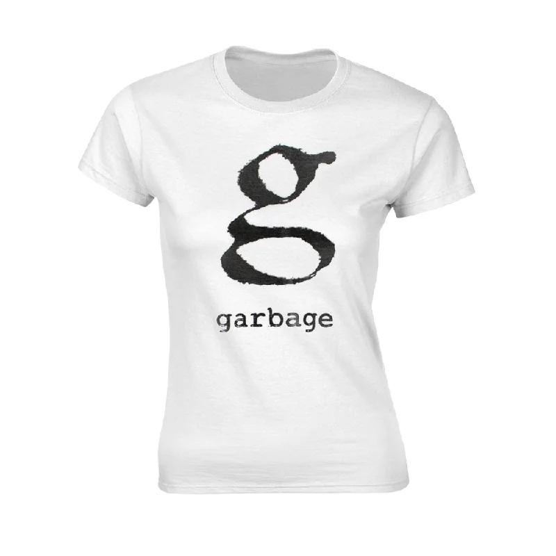 Garbage Ladies T-shirt: Logo (White) Lace Blend Ribbed Blend Corduroy Blend