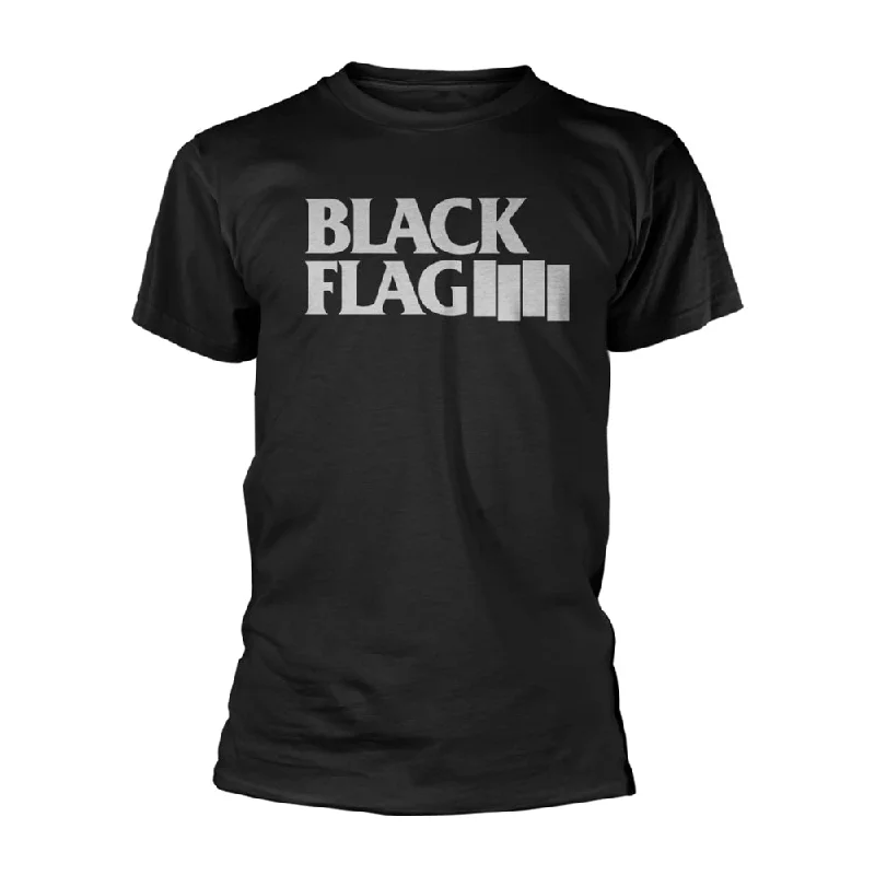 Black Flag Unisex T-Shirt : Logo Faux Fur Fabric Real Fur Fabric Shearling Fabric