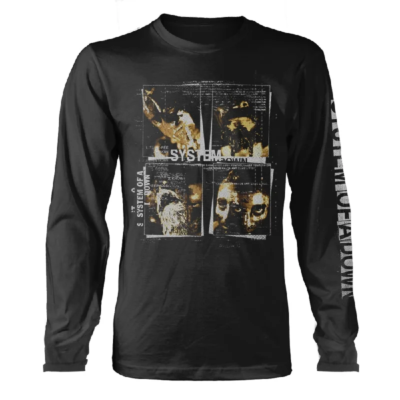 System Of A Down Unisex Long Sleeved T-shirt: Face Boxes Casual Formal Business