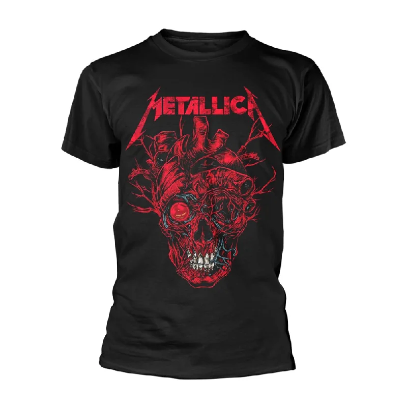 Metallica Unisex T-shirt: Heart Skull Elegant Classic Vintage