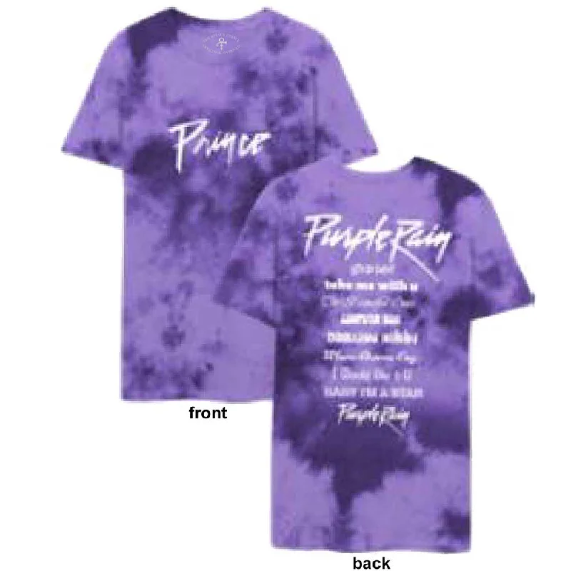 Prince | Official Band T-Shirt | Purple Rain (Wash Collection & Back Print) Modern Contemporary Chic