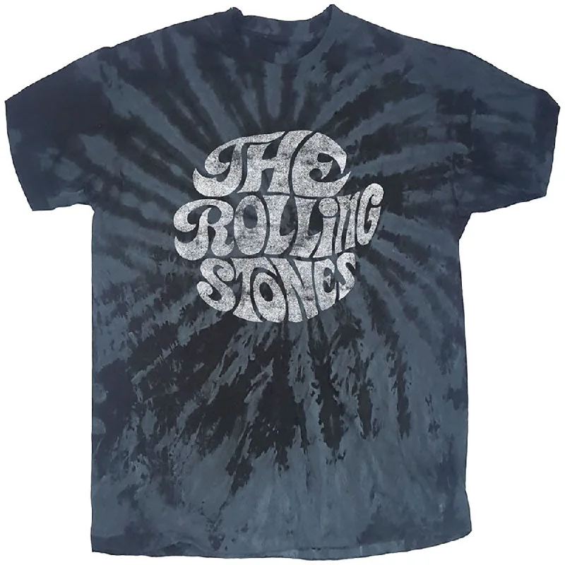 The Rolling Stones | Official Band T-Shirt | 70's Logo (Dip-Dye) Knit Fabric Woven Fabric Fleece Fabric