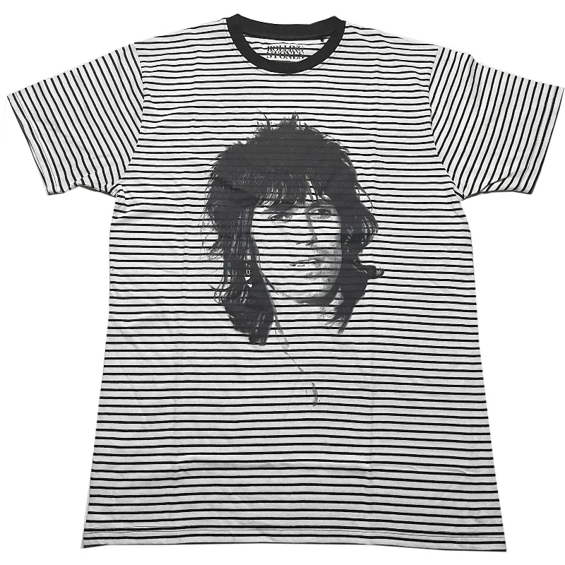 The Rolling Stones | Official Band T-Shirt | Keith (Striped) Solid Color Striped Floral