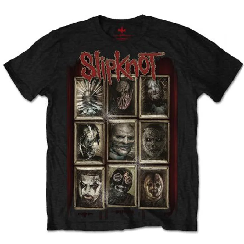 Slipknot | Official Band T-Shirt | New Masks (Back Print) Thin T-Shirt Open Front Quick Dry