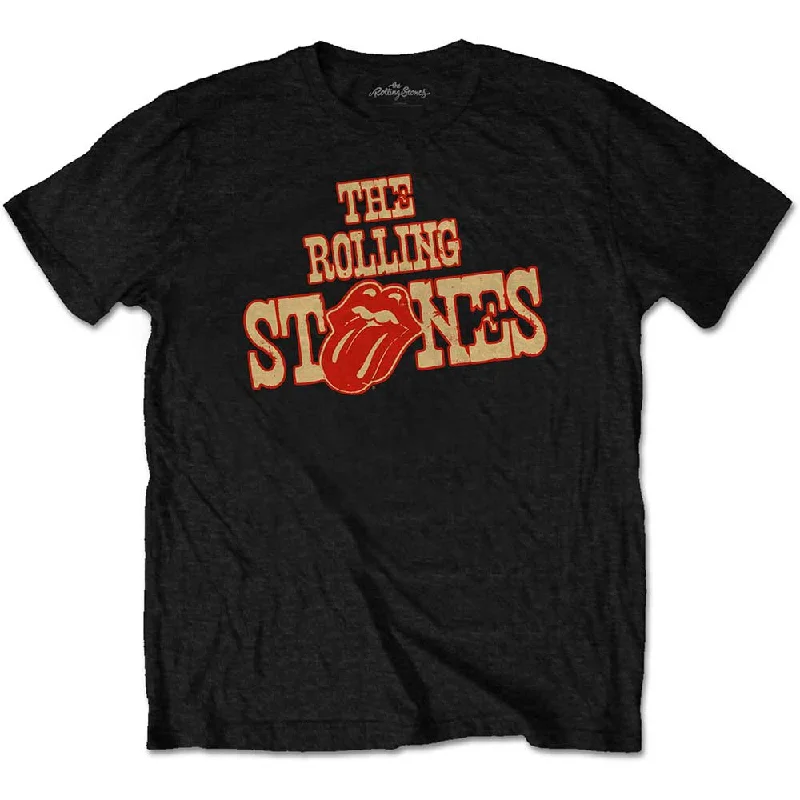 The Rolling Stones | Official Band T-Shirt | Wild West Logo Hooded Caped Shawl Collar