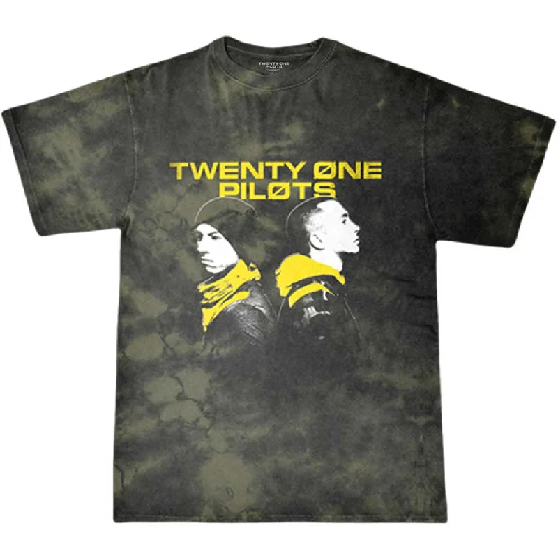 Twenty One Pilots | Official Band T-Shirt | Back To Back (Dip-Dye) Welt Pockets Slit Pockets