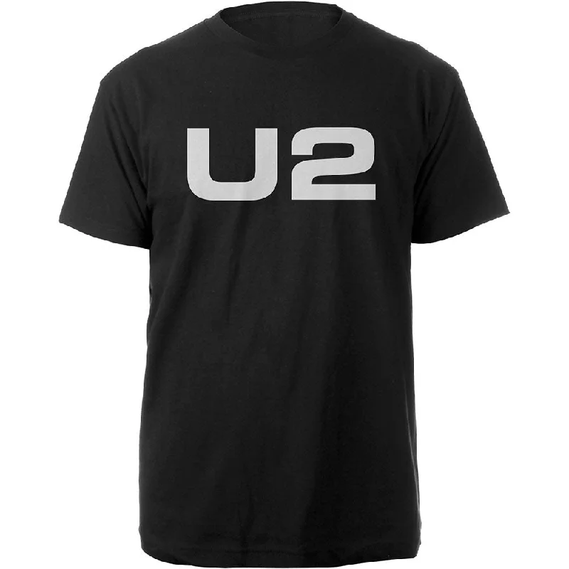 U2 | Official Band T-Shirt | Logo Notch Collar Peter Pan Collar Cowl Neck