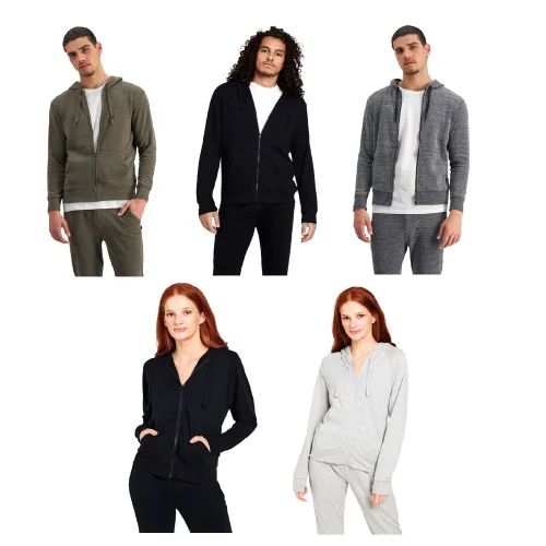 2 x Mens/Womens Bonds Essential/Fleece Zip Hoodies Hoodie with Hem Contrast Bold Stylish 2 x Mens/Womens Bonds Essential/Fleece Zip Hoodies Hoodie with Hem Contrast Bold Stylish