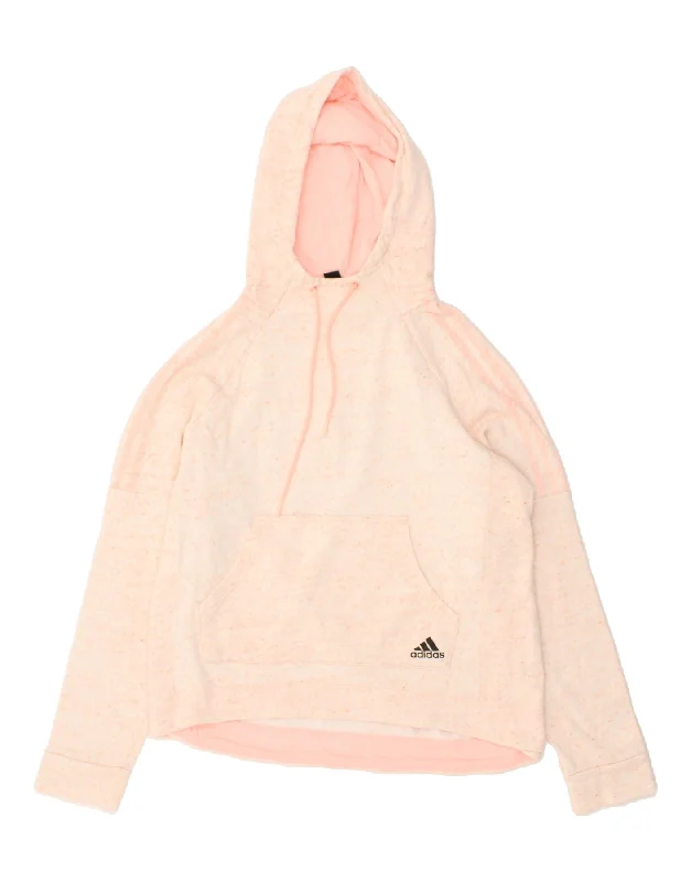 ADIDAS Womens Oversized Hoodie Jumper UK 8/10 Small Beige Flecked Hoodie Jacket Zipper Layering ADIDAS Womens Oversized Hoodie Jumper UK 8/10 Small Beige Flecked Hoodie Jacket Zipper Layering