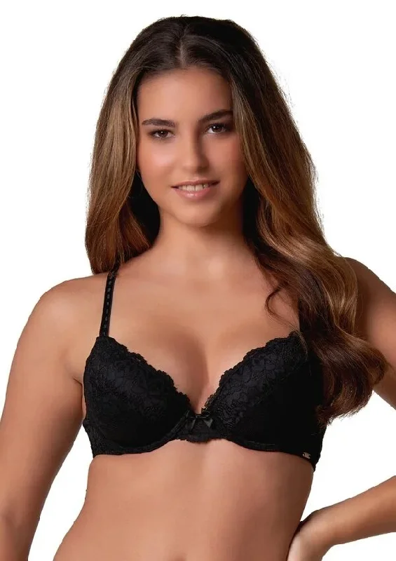 After Eden Molly Underwire Lace Bra, Black Smooth Fit Bra