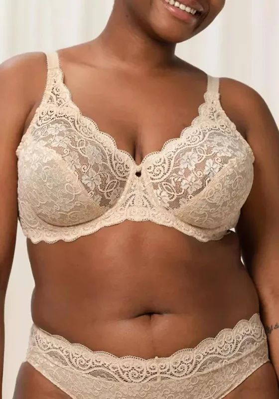 Triumph Amourette 300 W Wired Bra, Nude Soft Padded Bralette