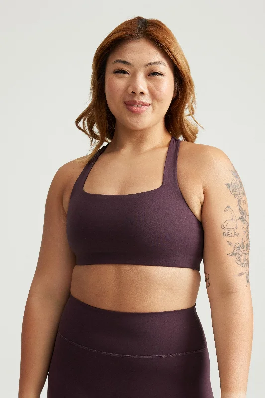 Boxy Bra in Grape Comfortable Lace Bra