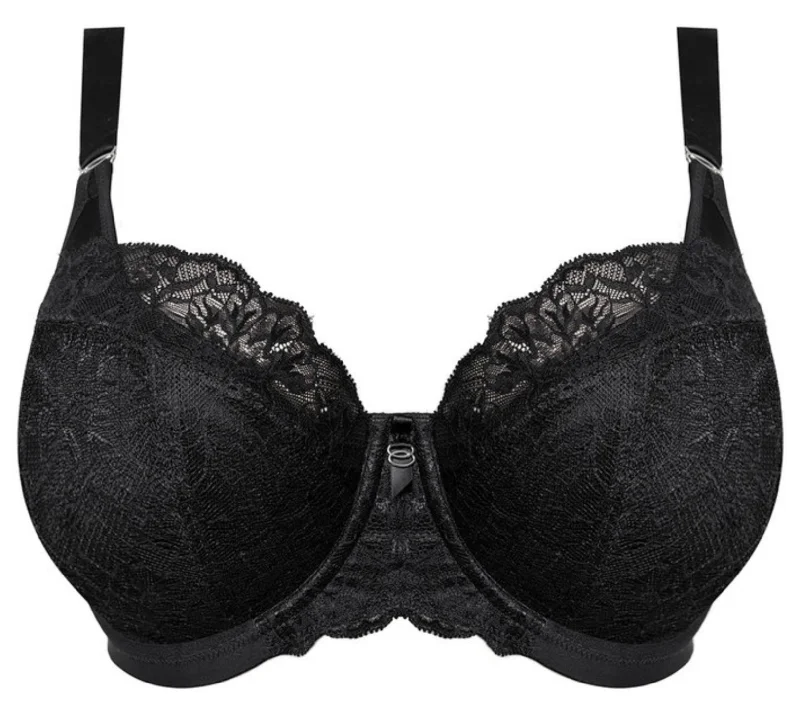 Brianna EL8081 Padded Half Cup Bra - Black Comfort Fit Bralette